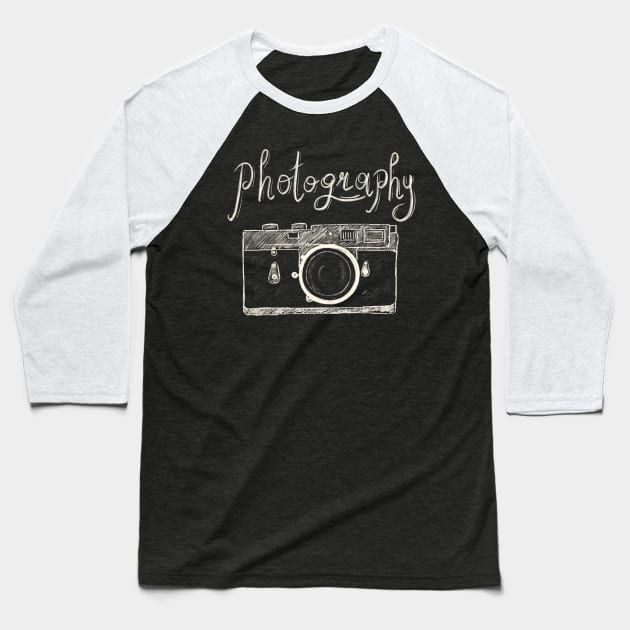 Photography Baseball T-Shirt by superdupertees